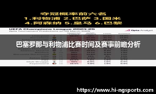 巴塞罗那与利物浦比赛时间及赛事前瞻分析